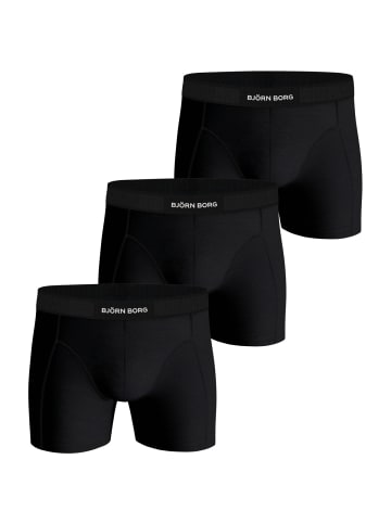 Björn Borg Boxershorts Premium Cotton Stretch Boxer 3er Pack in schwarz