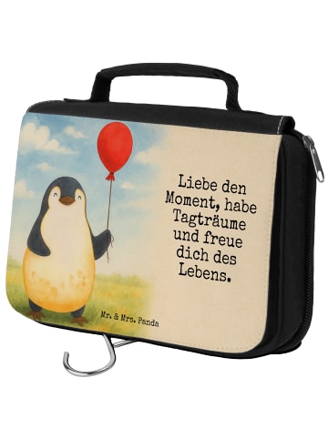Mr. & Mrs. Panda Schminktasche Pinguin Luftballon Design mit Spruch in Weiß
