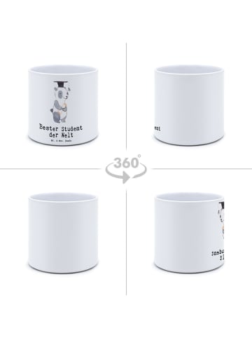 Mr. & Mrs. Panda Pflanzkübel Groß Pinguin Bester Student der Wel... in Weiß