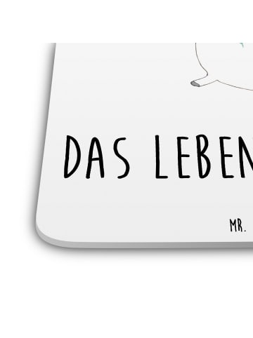 Mr. & Mrs. Panda Bierdeckel Einhorn Spaziergang mit Spruch in Weiß
