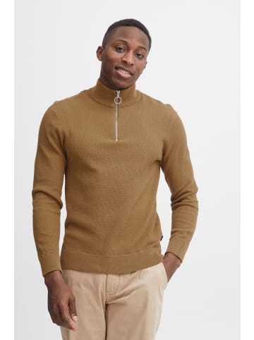 CASUAL FRIDAY Troyer Karlo structured zipper knit in Braun
