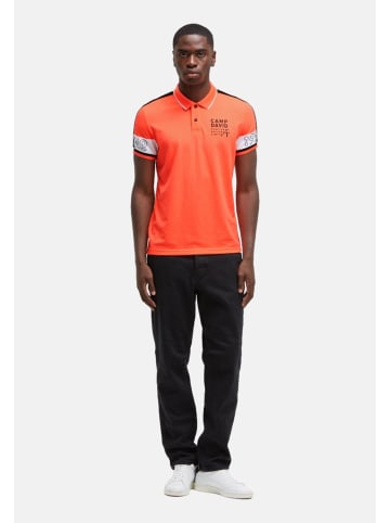 CAMP DAVID  Poloshirt 'Keep Focused' in orange