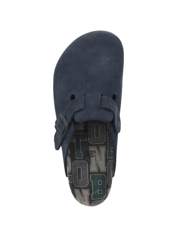 Birkenstock Clogs Boston Veloursleder normal in dunkelblau