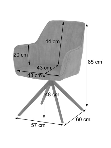 MCW 6er-Set Esszimmerstuhl L79, Wildleder-Optik olivgrün