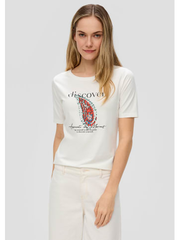 s.Oliver T-Shirt kurzarm in Creme