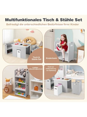 COSTWAY Sitzgruppe 3 tlg. Set in Grau