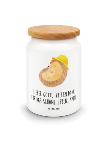 Mr. & Mrs. Panda Keksdose Igel Beten mit Spruch in Weiß
