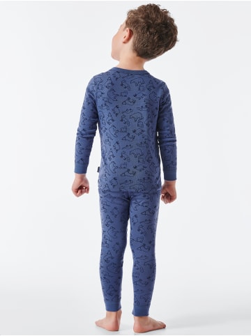 Schiesser Pyjama Wild Animals in Blau