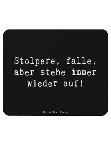Mr. & Mrs. Panda Mauspad Spruch Fehler machen und daraus lernen ... in Schwarz