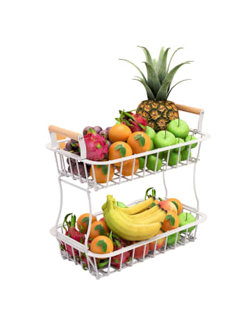 relaxdays Obstkorb in Weiß