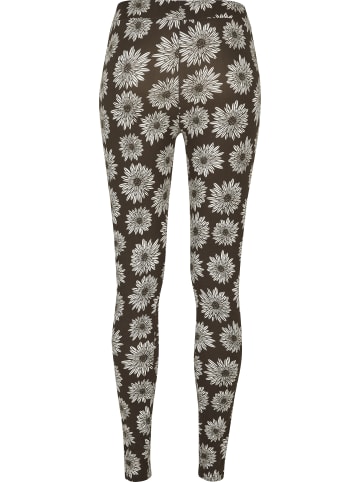 Urban Classics Urban Classics Damen Ladies Soft AOP Leggings in browncamomile