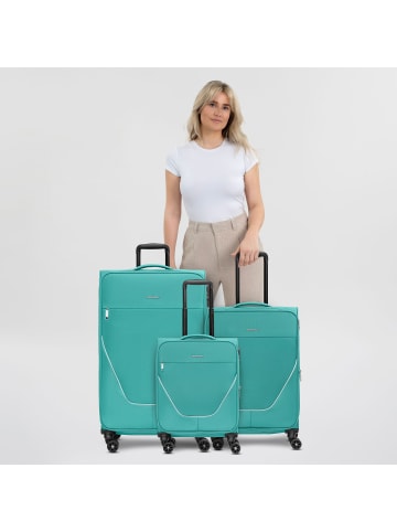 Stratic taska 4-Rollen Kofferset 3tlg. mit Dehnfalte in petrol