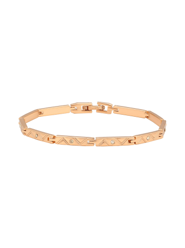 faina Women Link Bracelet With Rhinestones in Rose Gold