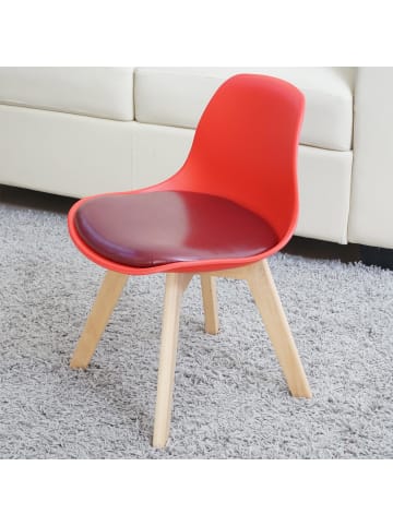 MCW 2er-Set Kinderstuhl E81, Kunstleder, rot