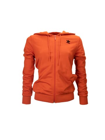 adidas Pullover Zip Hoodie French Terry in Orange