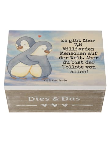 Mr. & Mrs. Panda Geschenkbox Pinguine Kuscheln Design mit Spruch in Weiß