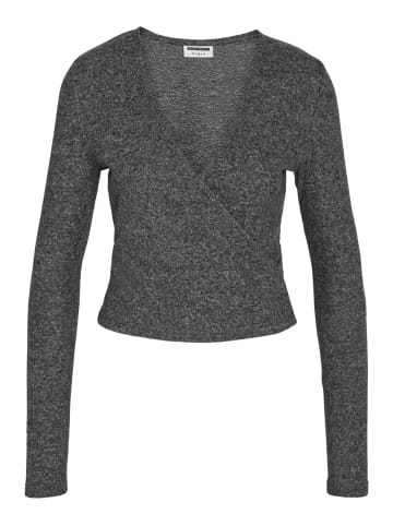 Noisy may Top V-Neck Wrap Langarm Regular Fit in Dunkelgrau