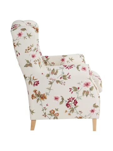 58 aufm Kessel OHRENSESSEL Karlen Bezug Flachgewebe Buche natur / weiß