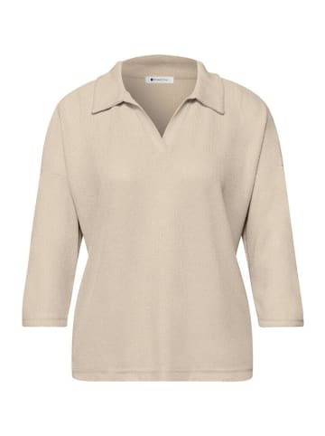 Street One Langarmshirt in cotton beige