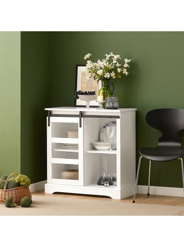 SoBuy Sideboard in Weiß - (B)80 x (H)82 x (T)39cm