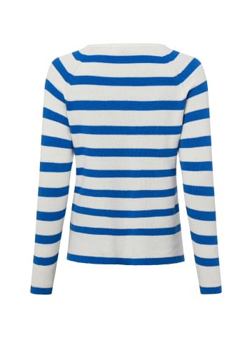 Marie Lund Strickpullover in blau weiß - 0001