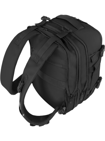 normani Erweiterbarer Handgepäck-Rucksack 20 Liter Nikaho in Schwarz