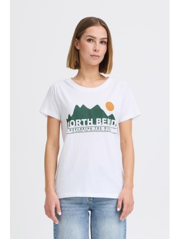 North Bend Rundhalsshirt NBCash in Weiß