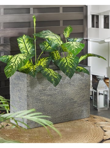 Beliani Outdoor Blumentopf EDESSA in Grau - (W) 80 x (H) 56 x (L) 34 cm