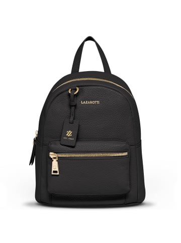 Lazarotti Bologna Leather City Rucksack Leder 27 cm in black