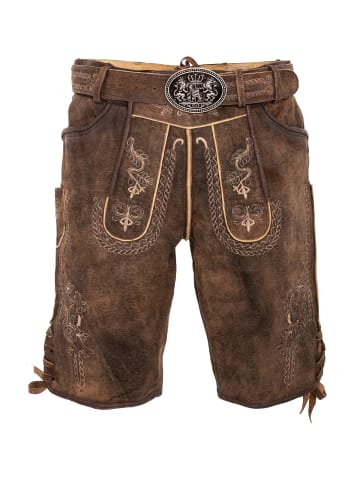 MADDOX Lederhose KOCHELSEE in braun