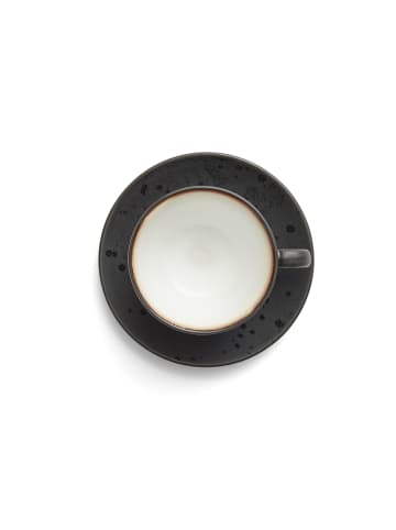 Bitz Tasse mit Untertasse Gastro in Schwarz ass.
