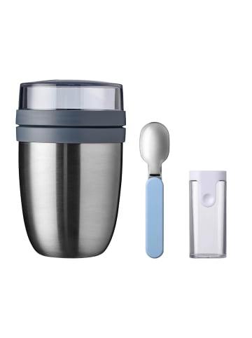 Mepal Thermo-Lunchpot + Faltbarer Löffel Ellipse 500 + 200 ml in Silber