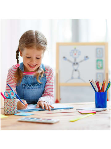 relaxdays Standtafel Whiteboard - (B)45 x (H)81 - 104 x (T)42 cm