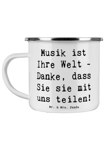 Mr. & Mrs. Panda Becher Spruch Musiklehrer Danke mit Spruch in Weiß