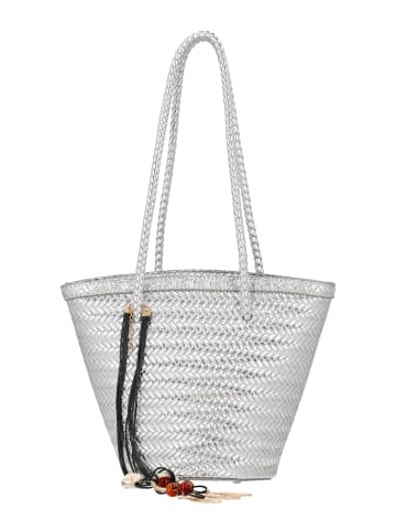faina Women Handbag in Silver