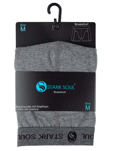 Stark Soul® Retro-Boxershorts 3'er Pack in grau melange