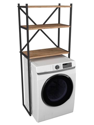 VCM Waschmaschine Toilette Überbau Schrank Insasi in Honig-Eiche