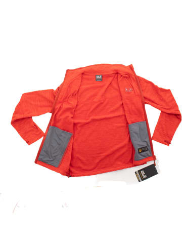 Jack Wolfskin Sweatshirt Track Fleece Hiking Herren Jacke Sweatjacke Innen in Grau