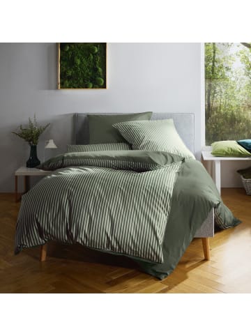 Erwin Müller Perkal Wendebettwäsche in oliv-jade