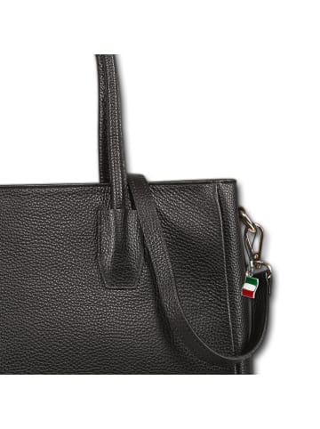 Florence Florence Handtasche Leder schwarz ca. 35cm
