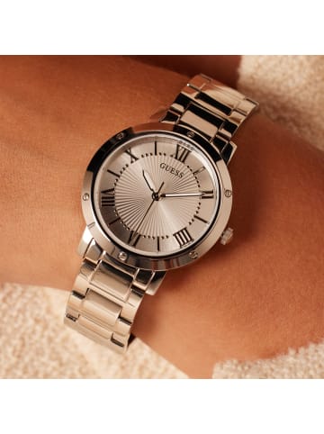 Guess Stahl Quarzuhr Guess Silber