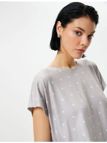 KOTON Schlafanzug Strickoberteil in Lila