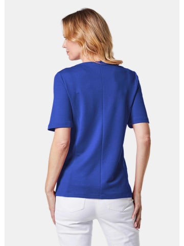 GOLDNER Shirt Zipfelshirt in royalblau