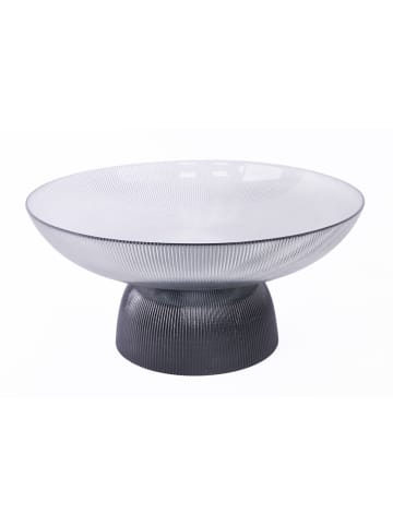 Schäfer Deko Schale aus Glas mit Fuß Perfekt Dekoration und Präsentation in Anthrazit