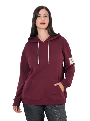 Ulla Popken Sweatshirt in weinrot