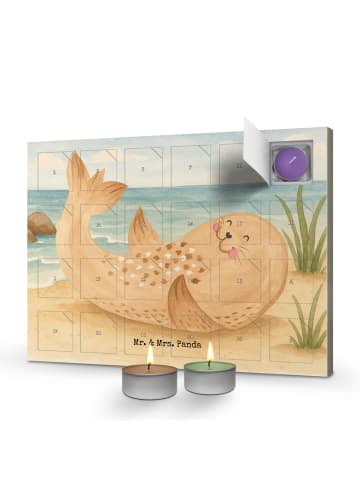 Mr. & Mrs. Panda Kerzen Adventskalender Robbe Liegen Design ohne... in Weiß