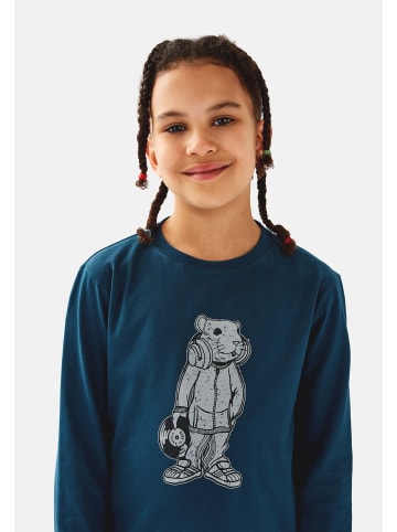 Band of Rascals Longsleeve " DJ " in petrol
