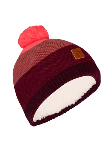 Trollkids Bommelmütze Gryllefjord in deep ruby