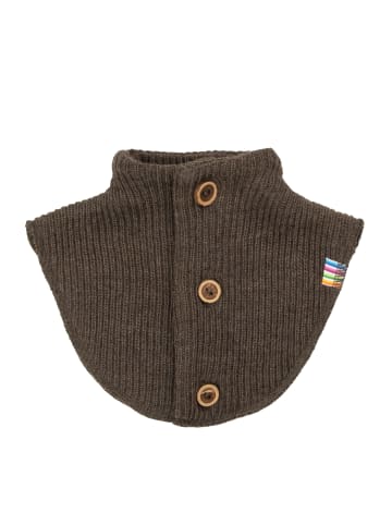Joha Schlupfschal mit Knöpfen Merinowolle in braun