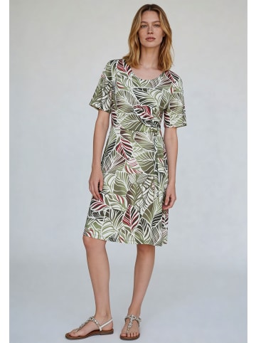 More & More unkompliziertes Jersey-Schlupfkleid in leaves print
